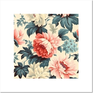 7. Vintage Retro Floral Pattern Artdeco Abstract Delicate Elegance Aesthetic Flowers Spring Posters and Art